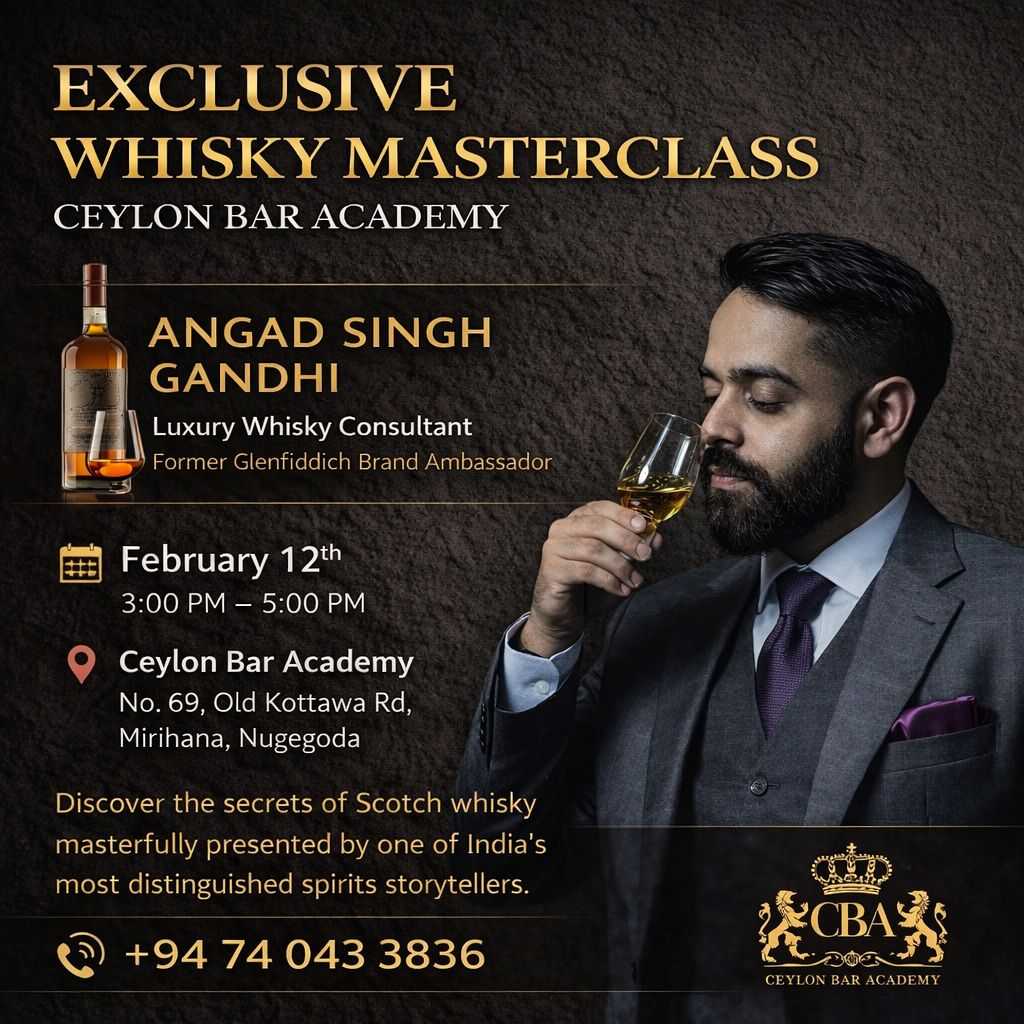 Exclusive Whisky Masterclass at Ceylon Bar Academy