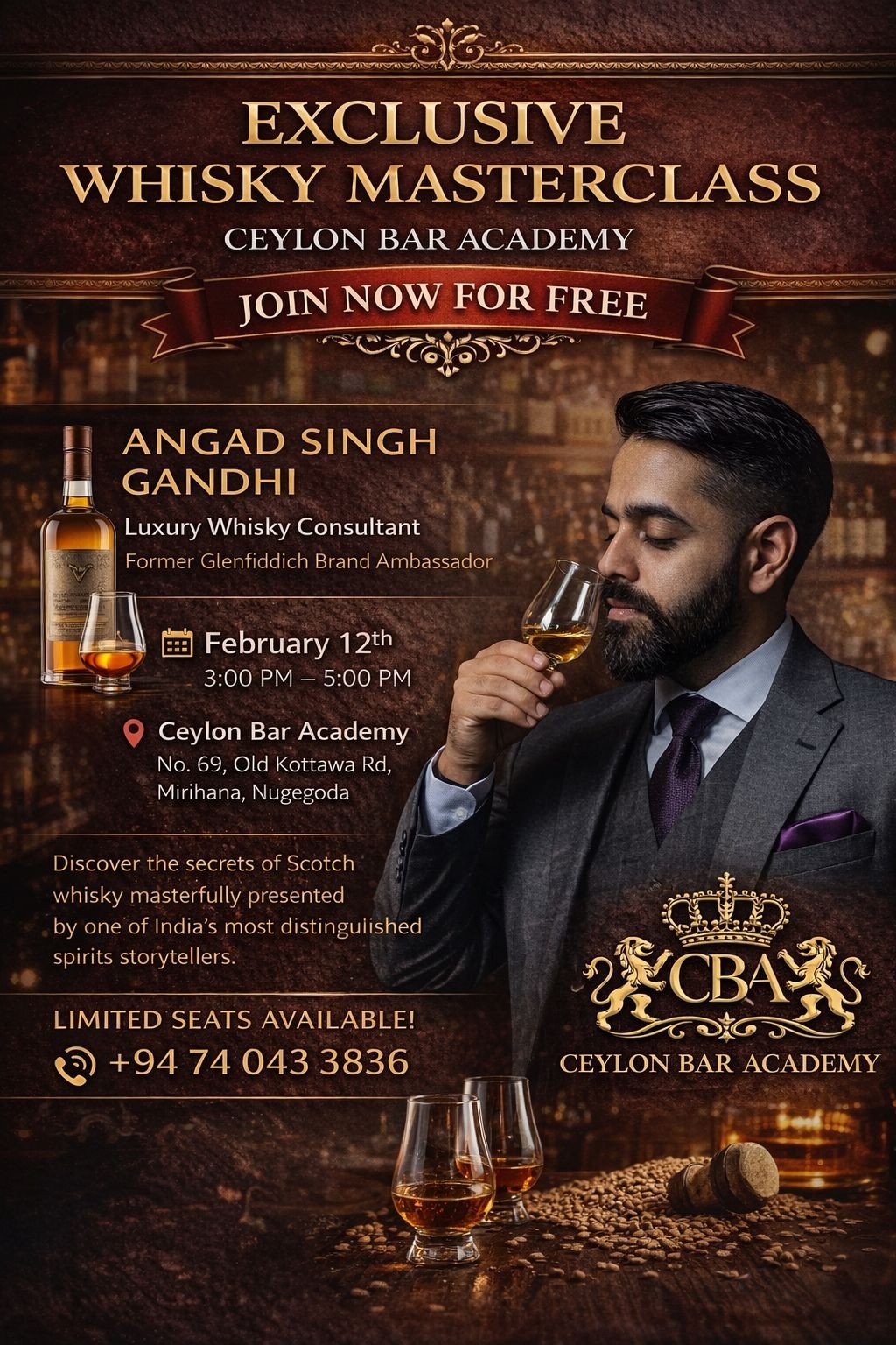 exclusive whisky masterclass
